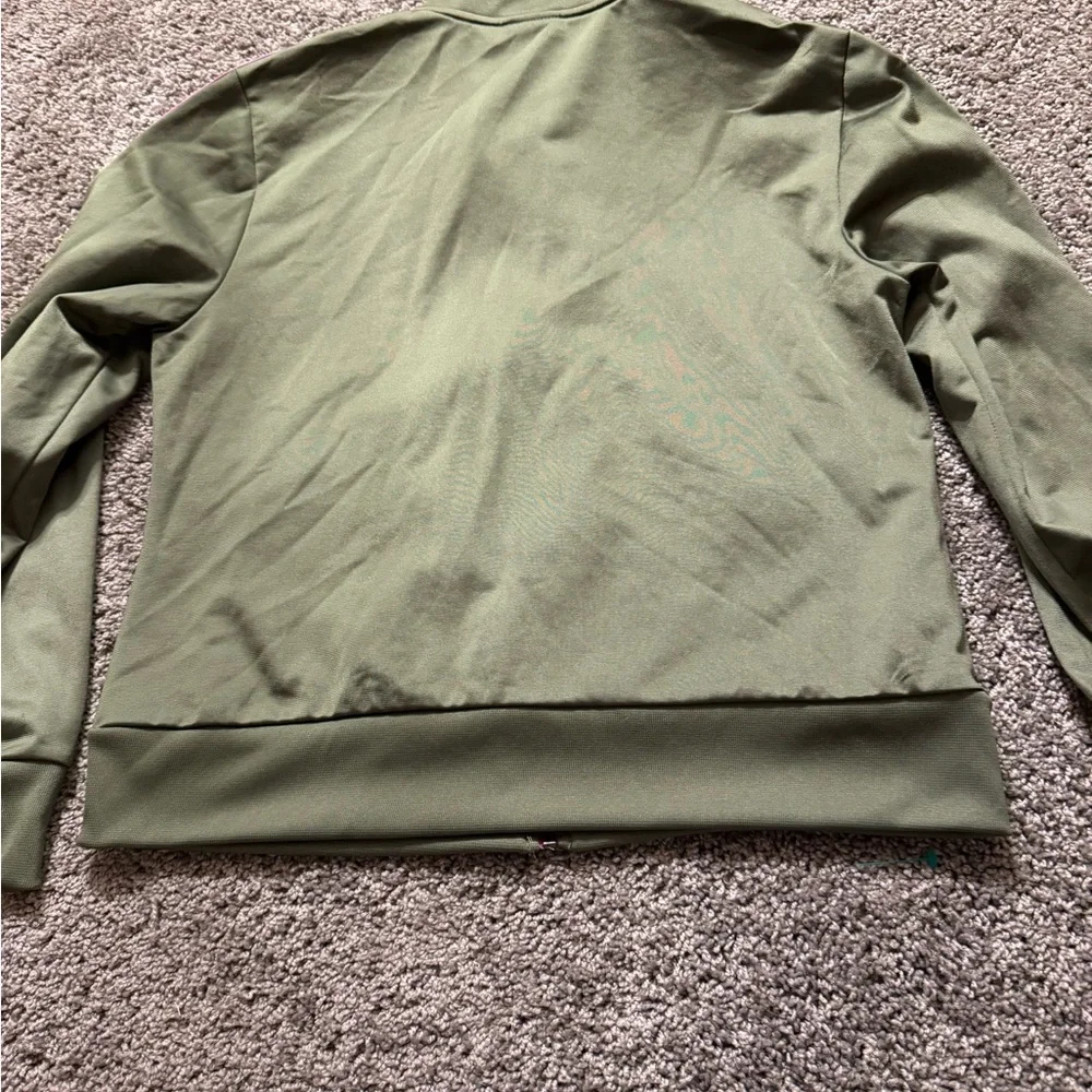 Umbro Olive Green track Jacket with pink Accents size L - Picture 4 of 4